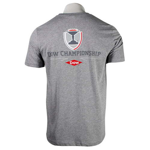 Gray t-shirt with Dow Championship logo on the back.