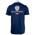 Navy T-shirt with the dow championship logo on the back.