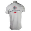 White t-shirt with 'Dow Championship' logo on the back.